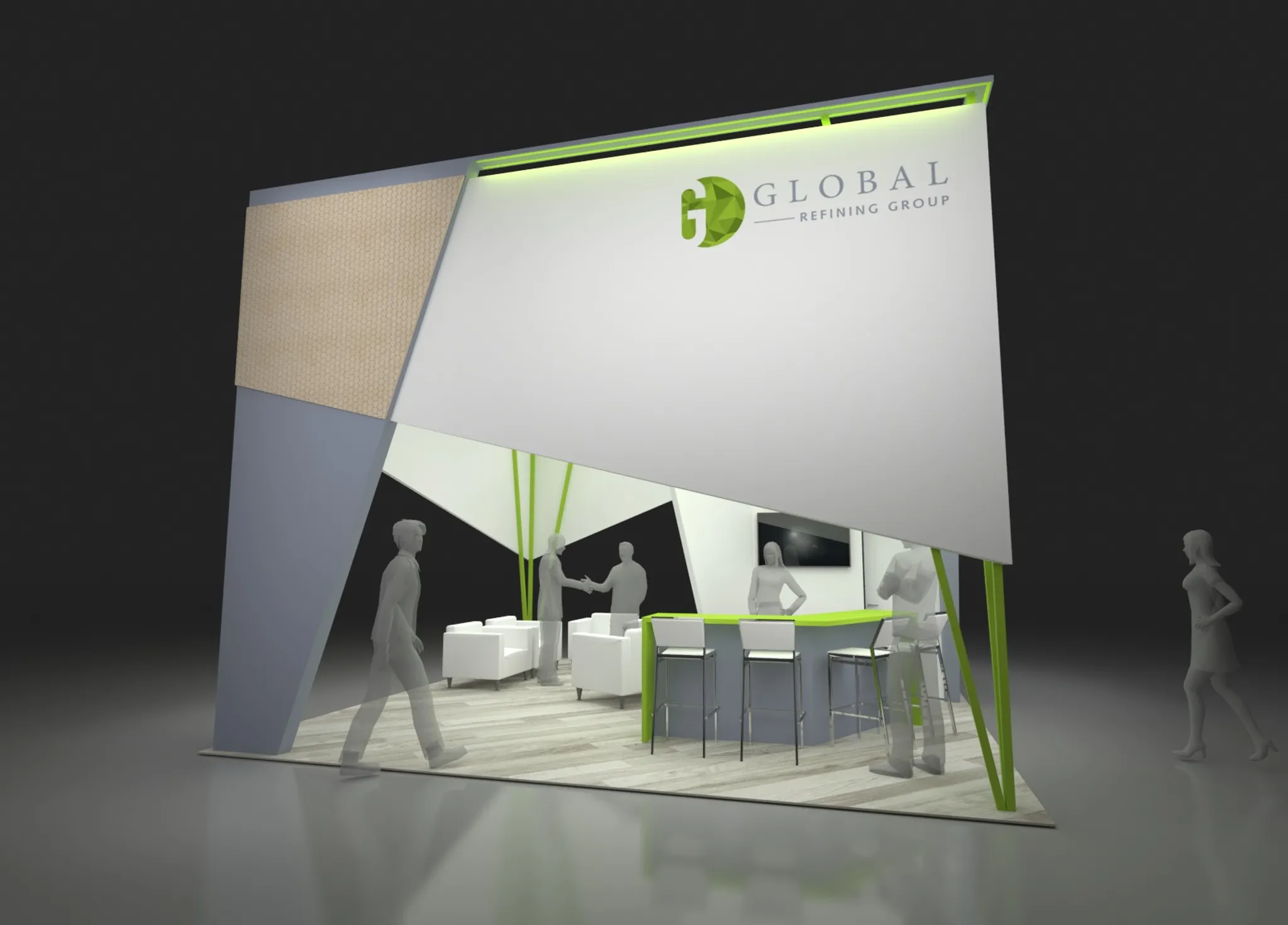 20x20 Island booth design by Condit Exhibits